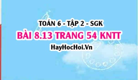 Bài 8.13 trang 54 Toán 6 Tập 2 Kết nối tri thức